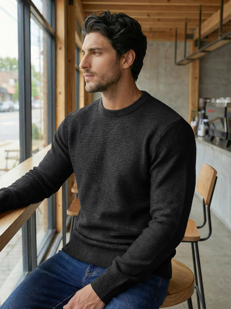 Pánsky Sveter Čierny OZONEE JS/59B3600/3