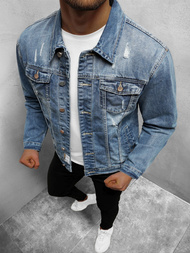 Pánska Riflová Bunda Svetlo Modrá OZONEE NB/MJ500BC