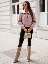 Dámska Bunda Prášková Ružová OZONEE O/81326