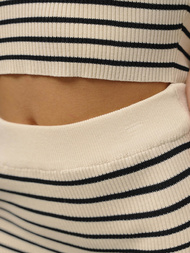 Dámsky Set Béžovo/Čierny - Top a Sukňa OZONEE O/CH5801