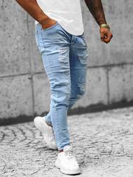 Pánske Rifle Svetlo Modré OZONEE E/5604/02