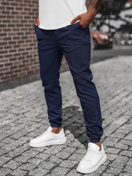 Pánske chino nohavice Námornícke Modré OZONEE DJ/5539Z