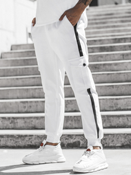 Pánske jogger nohavice Biele OZONEE DJ/5580