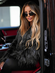 Dámska bunda čierna OZONEE JS/11Z8259