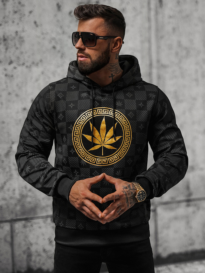 Pánska Mikina Čierna OZONEE O/B265