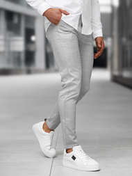 Pánske chino nohavice sivé OZONEE DJ/5505Z