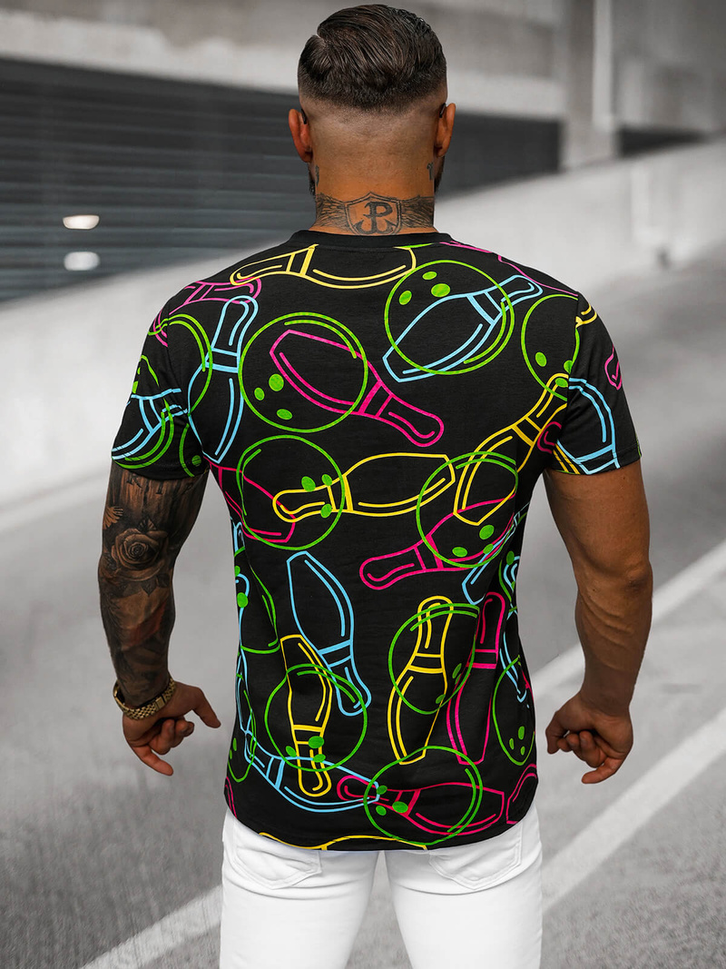 Pánske Tričko Čierne OZONEE O/T1272/3