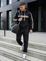 Pánska Mikina Čierna OZONEE JS/8B1729/3