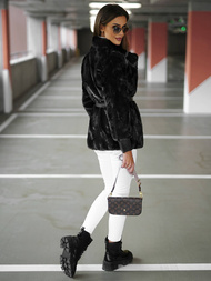 Dámska bunda čierna OZONEE JS/11Z8075Z