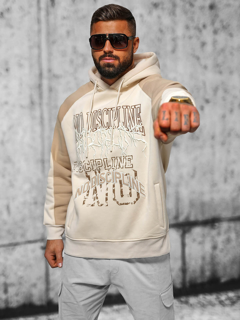 Mikina Béžová OZONEE O/SWE23037