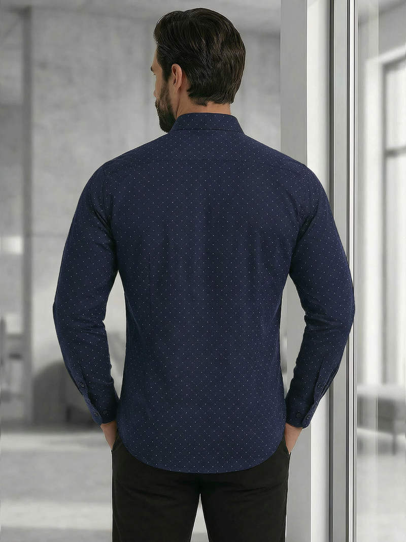 Pánska Košeľa Námornícka Modré OZONEE V/V183Z