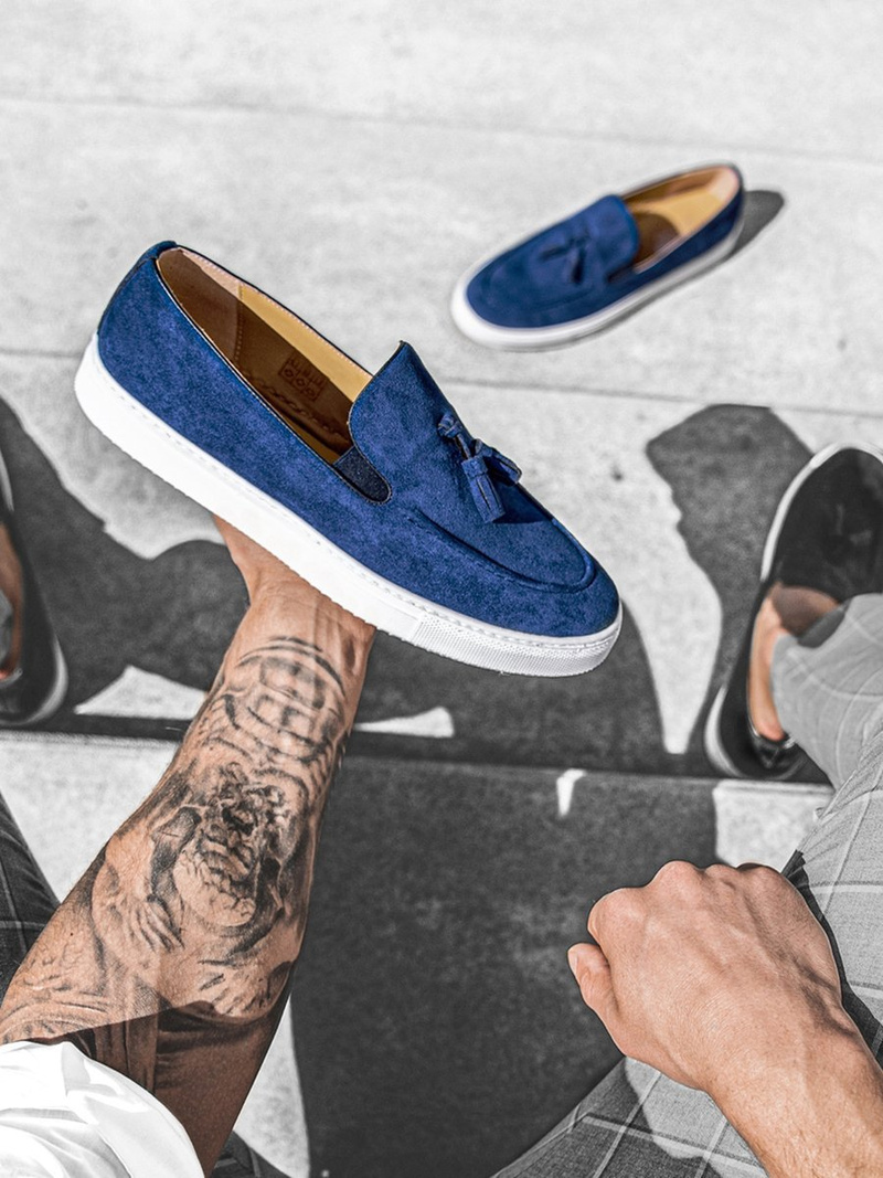 Pánske slip-on tenisky Námornícke Modré TAM/475