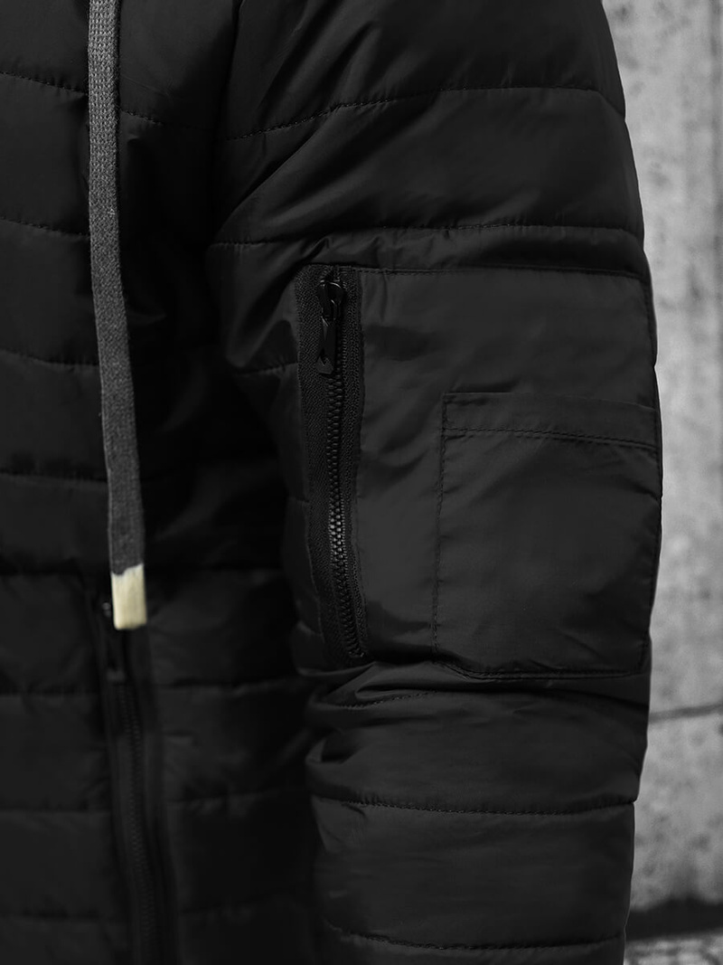 Pánska Bunda Čierna OZONEE JS/8M985/392