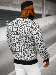 Pánska Mikina Biela OZONEE JS/8B1137/1