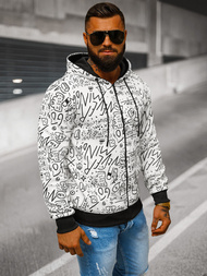 Pánska Mikina Biela OZONEE JS/8B1182/1