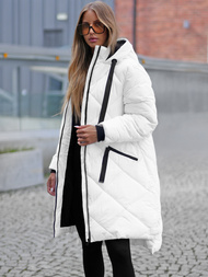 Dámska bunda biela OZONEE JS/5M3168/281Z