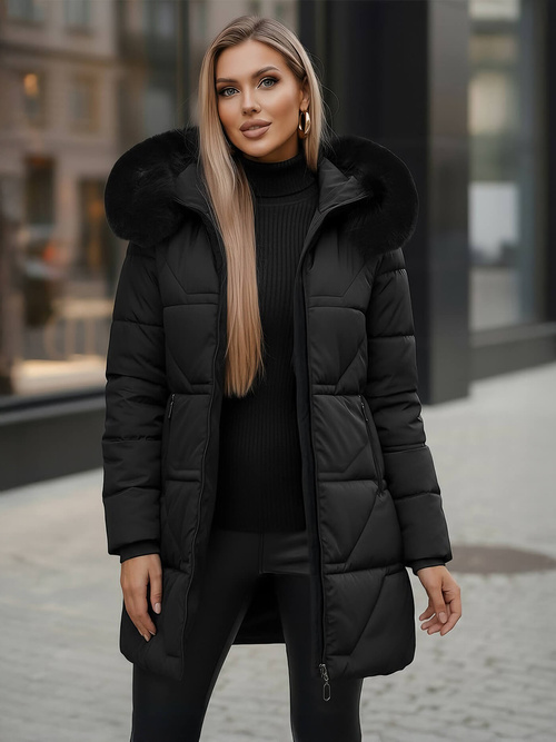 Dámska bunda čierna OZONEE JS/16M9099/392Z