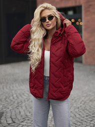 Dámska bunda burgundsko OZONEE JS/16M9300/06Z