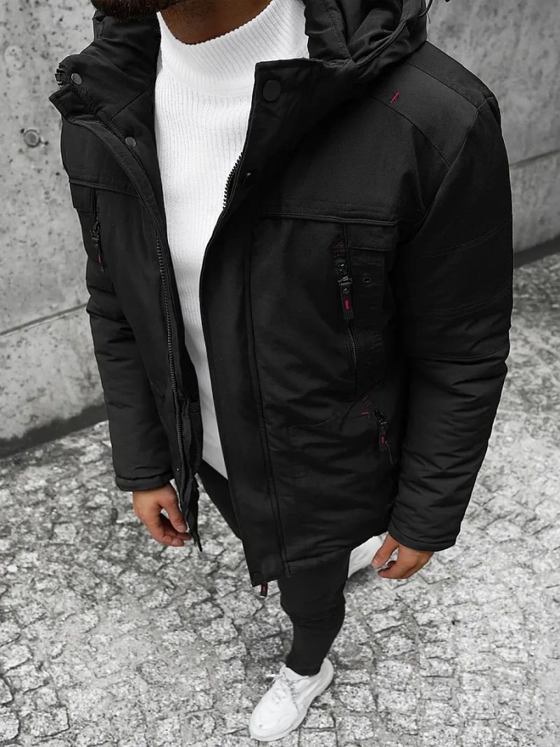 Pánska Bunda Čierna OZONEE JS/M713/392