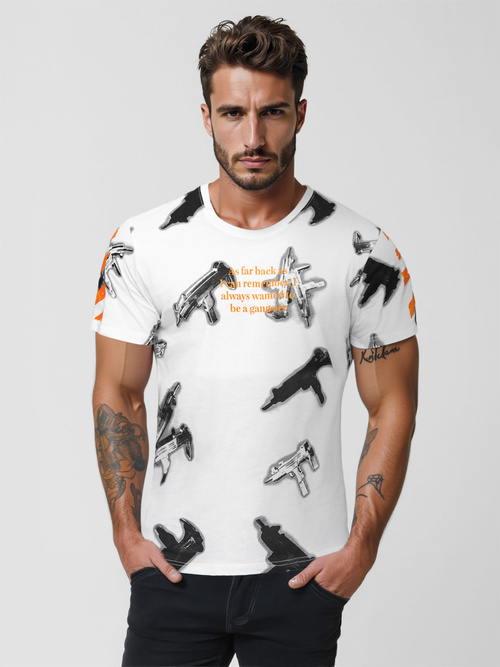 Pánske Tričko Biele OZONEE O/MPO3471Z