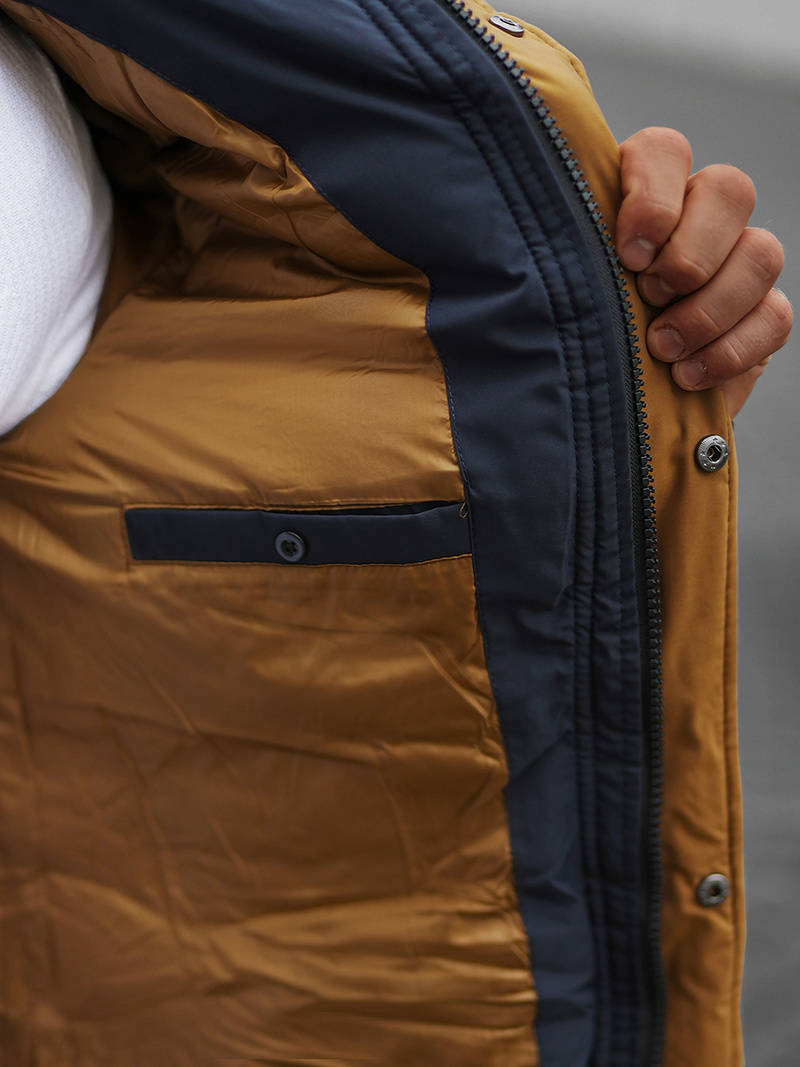 Pánska Bunda Námornícka Modrá OZONEE N/7330Z