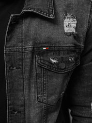 Pánska Riflová Bunda Čierna OZONEE NB/MJ515N