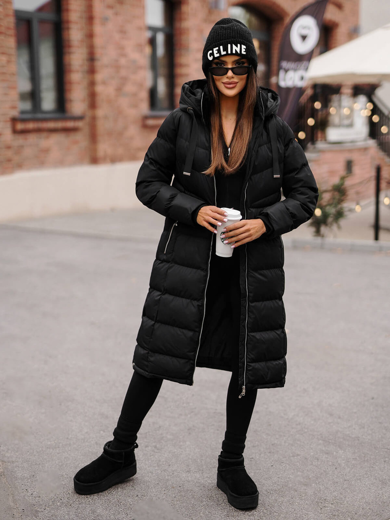 Dámska bunda čierna OZONEE JS/M736/392Z