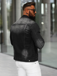 Pánska Riflová Bunda Čierna OZONEE NB/MJ512N