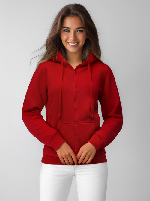 Dámska Mikina tmavo červená OZONEE JS/W03Z