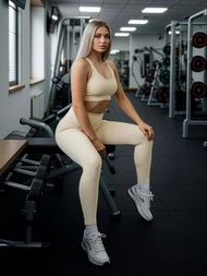 Dámske Legíny Ecru OZONEE JS/17K580/1Z