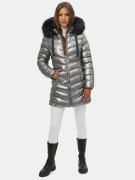 Dámska Bunda Strieborná OZONEE JS/M778/401