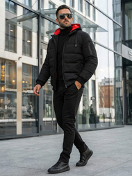 Pánska Bunda Čierna OZONEE JS/31M5003Z