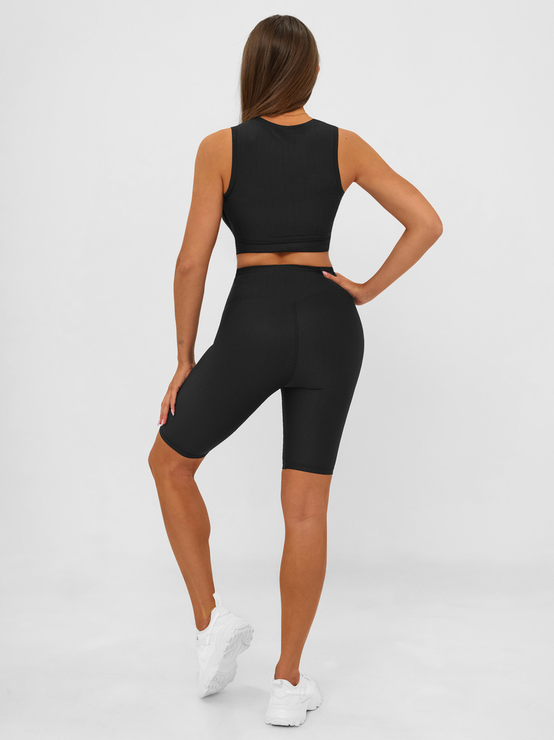 Krátke dámske legíny čierne OZONEE JS/17K597/3