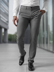 Pánske chino nohavice tmavo-sivé OZONEE V/6545