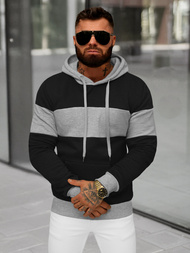 Pánska Mikina Čierna OZONEE JS/8B1313/3