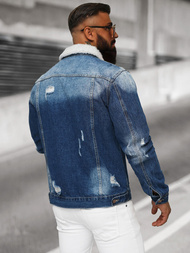 Pánska Riflová Bunda Šerpa Modrá OZONEE NB/MJ502BZ