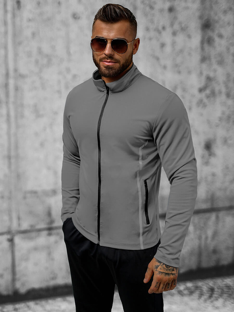 Pánska Bunda Sivá OZONEE JS/M10309