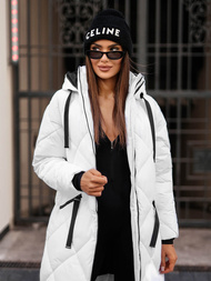 Dámska bunda biela OZONEE JS/5M3168/281Z