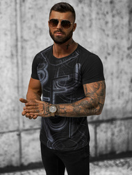 Pánske Tričko Čierne OZONEE O/T132/3Z