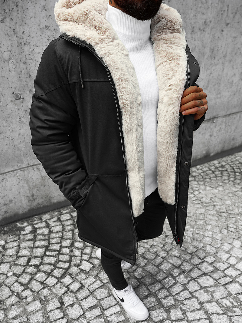 Pánska Zimná Bunda Čierna OZONEE JS/22M38/392