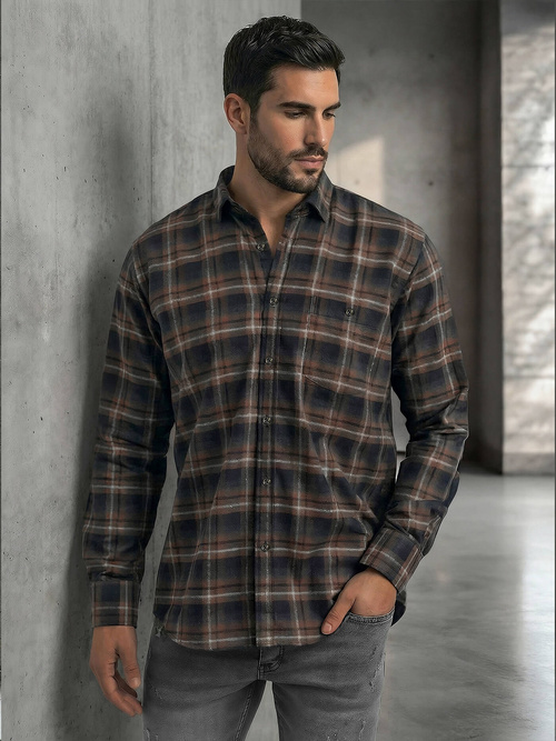 Pánska Košeľa Námornícka Modré OZONEE V/V177Z