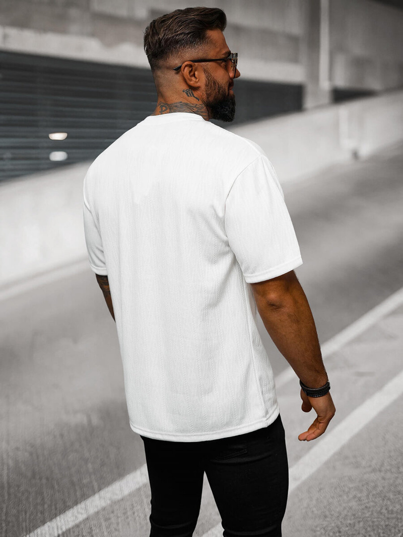 Pánske Tričko Biele OZONEE O/3C333