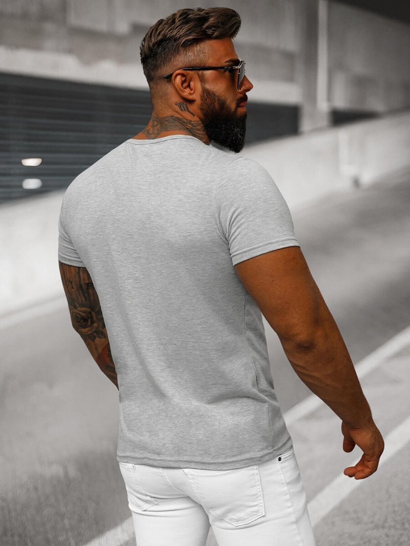 Pánske Tričko Sivé OZONEE JS/712007Z