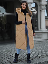 Dámska vesta camelová OZONEE JS/5M3165/84Z