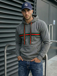 Pánska Mikina Grafitová OZONEE JS/8B1735/5Z