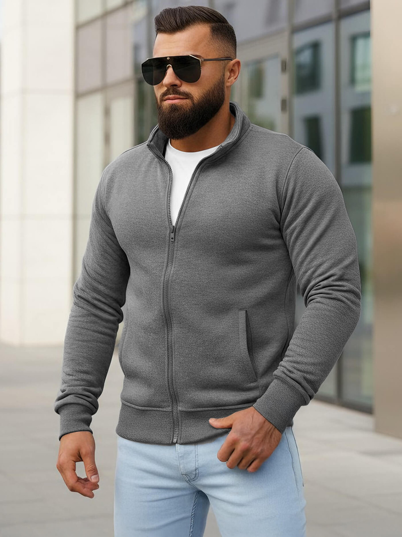 Pánska Mikina Tmavo-Sivá OZONEE JS/2002Z