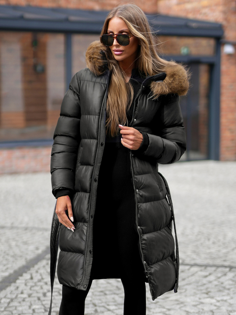 Dámska bunda čierna OZONEE JS/5M3298/392Z