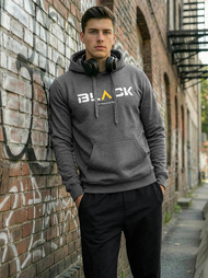 Pánska Mikina Grafitová OZONEE JS/8B1756/5Z