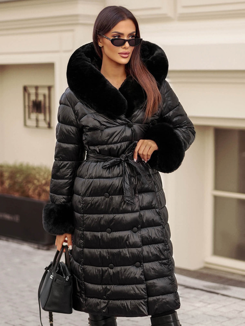 Dámsky Kabát Čierny OZONEE JS/5M3160/392Z