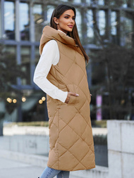 Dámska vesta camelová OZONEE JS/5M3165/84